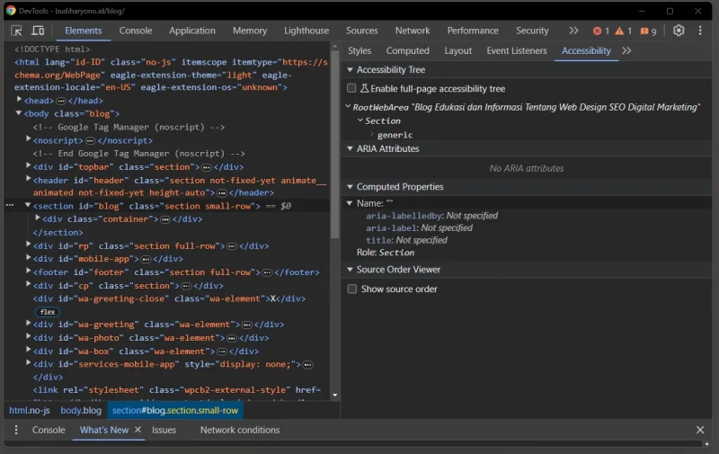 chrome-DevTools Chrome DevTools Elements: Fungsi Manfaat dan Cara Gunakan Styles, Computed, Layout dll