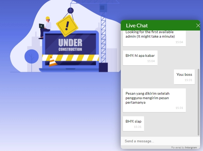 livechat Tutorial Cara Buat Menampilkan Live Chat Telegram