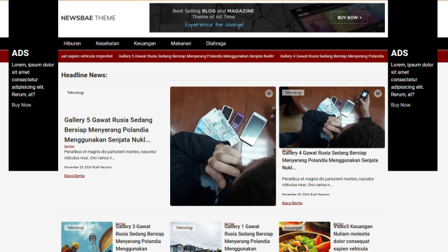 NewsBae – Tema WordPress Gratis Genre News dan Magazine