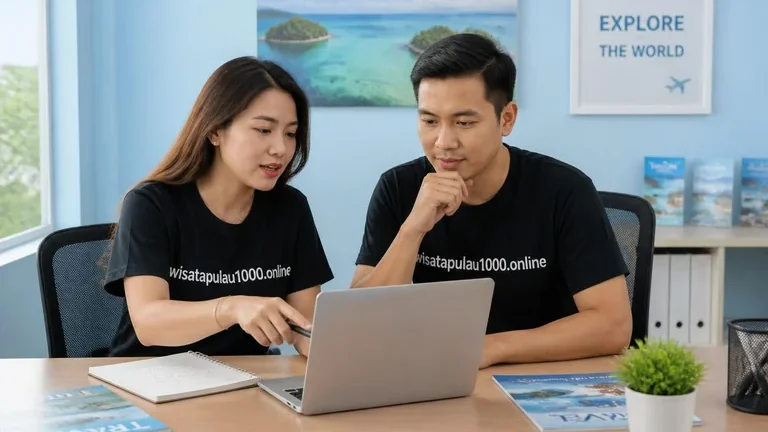 tim travel agency meninjau fitur website travel agency di kantor tim travel agency meninjau fitur website travel agency di kantor